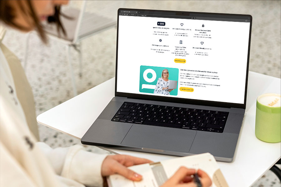 Webconcept voor een detailpagina van Effectory