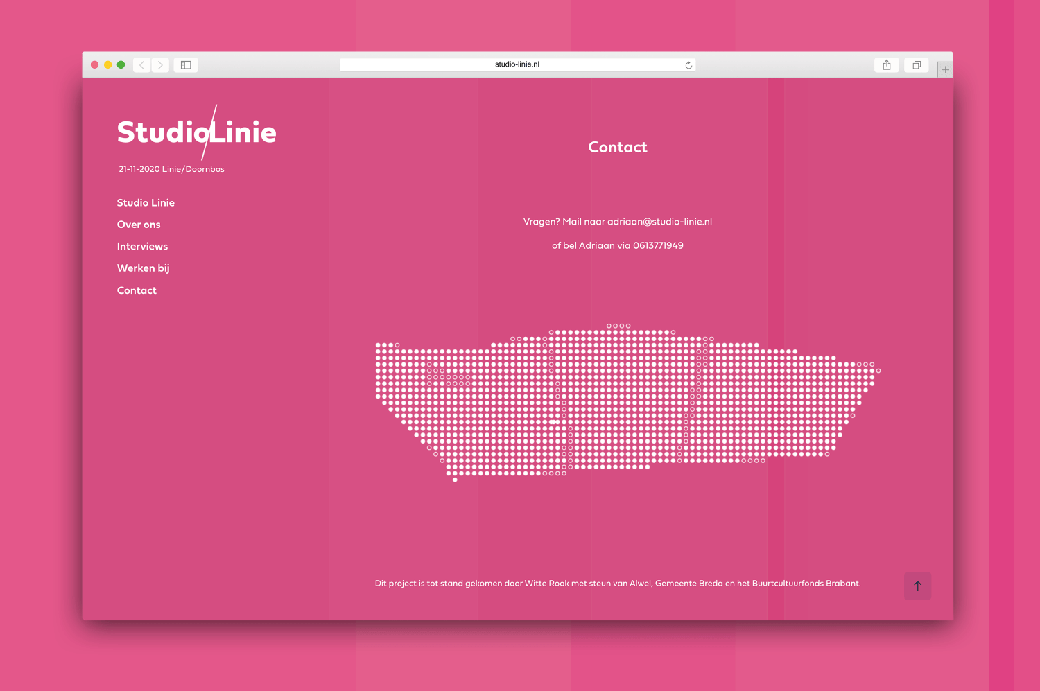 Desktop website Studio Linie