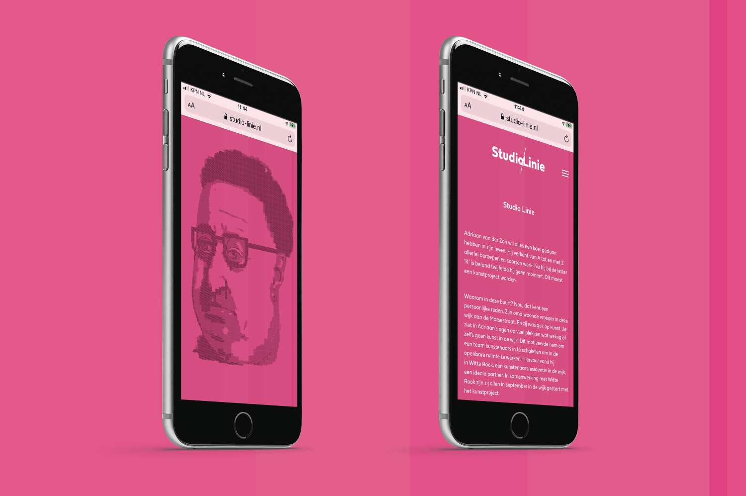Responsive websiteontwerp voor Studio Linie